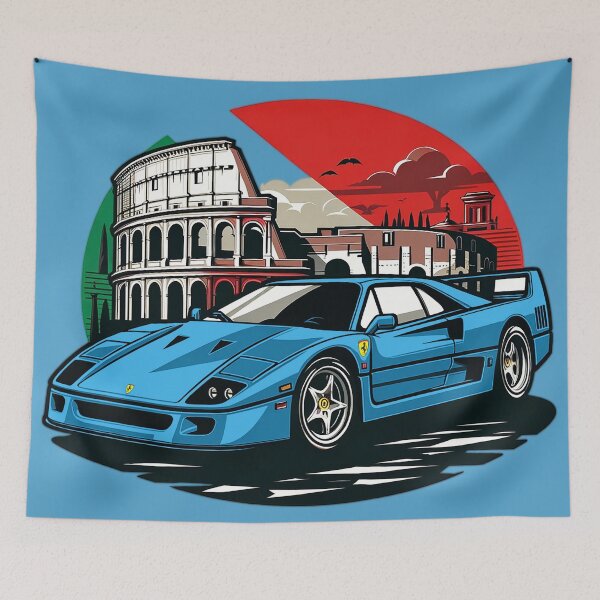 Item preview, Blue F40 the Italian Icon designed and sold by mugooooo.