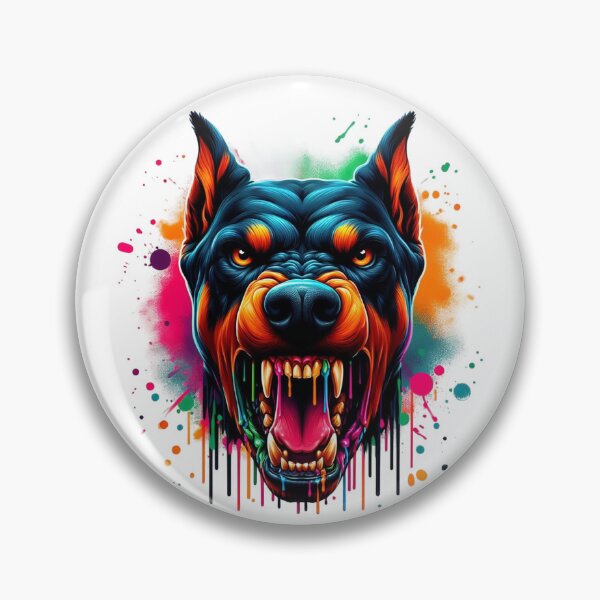 Item preview, angry doberman dog designed and sold by Animalia-.