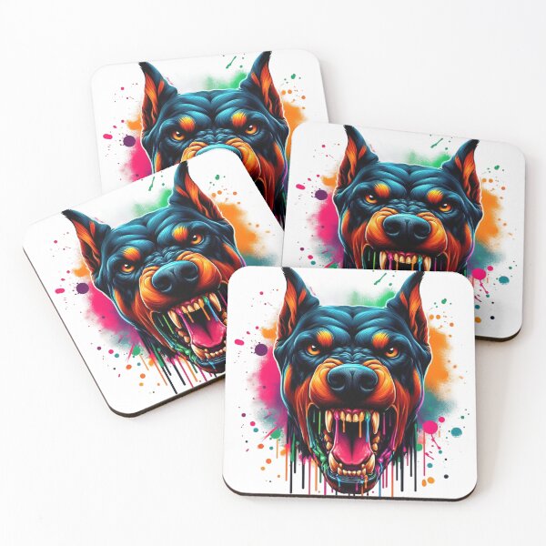 Item preview, angry doberman dog designed and sold by Animalia-.