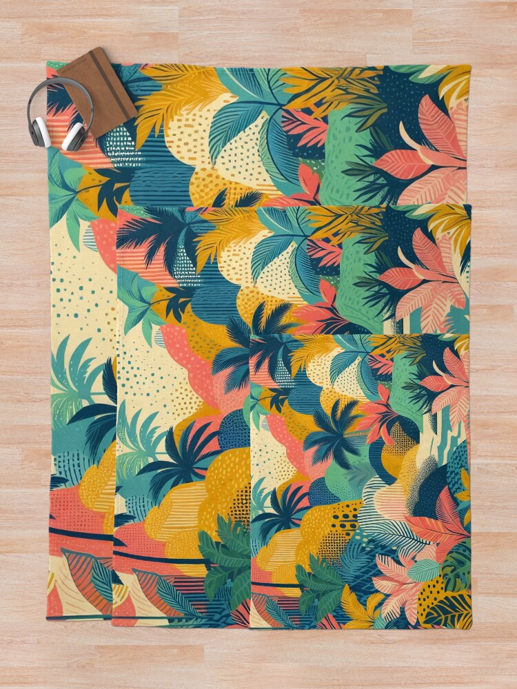 Imagen 5 de 6, Manta con la obra Jungle Landscape, diseñada y vendida por tipitoes.