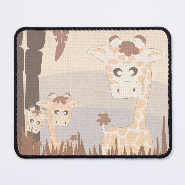 Item preview, Giraffe illustration in brownish and redish colours. designed and sold by Rawilst.