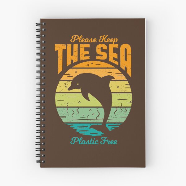 Item preview, Please Keep the Sea Plastic Free - Retro Dolphin designed and sold by Bangtees.