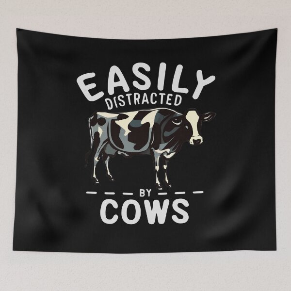 Item preview, Easily Distracted by Cows designed and sold by NNisu.