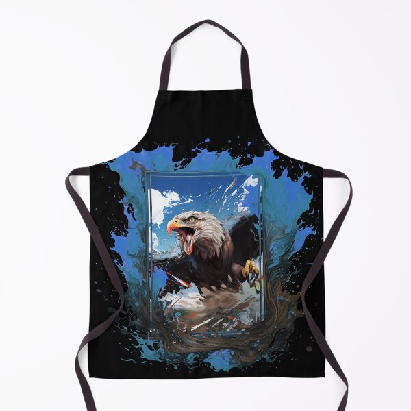 Item preview, Blue Sky Hawk - Large Wings Eagle Hunting Painting designed and sold by ArtstyleAlchemy.