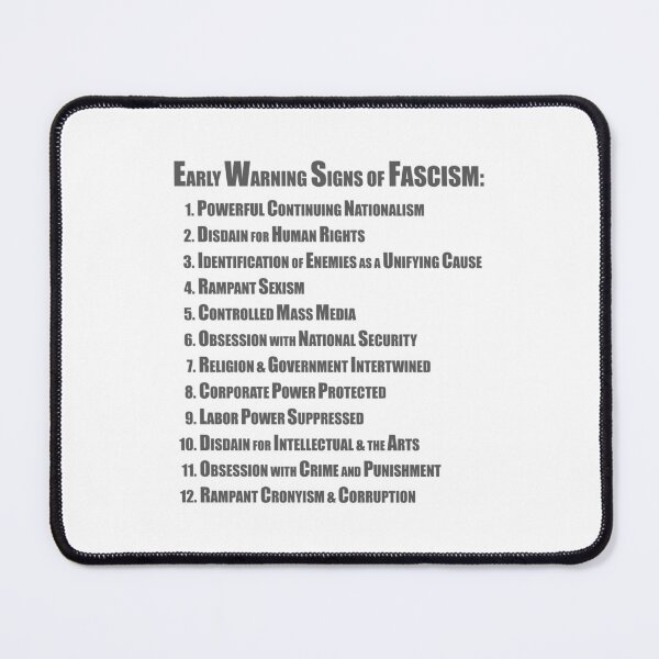 Item preview, Early Warning Signs of Fascism designed and sold by diandlildog.