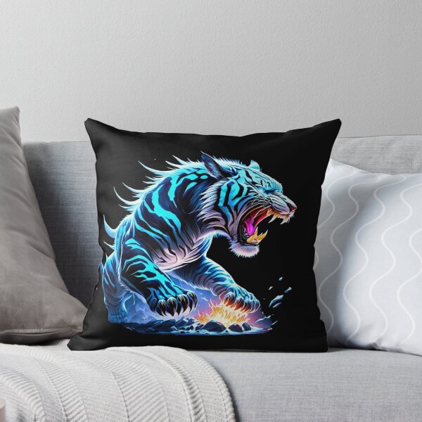 Item preview, Ink Fury: Intimidating Ice Tiger with Glowing Eyes designed and sold by GranitTR.