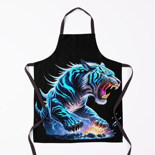 Item preview, Ink Fury: Intimidating Ice Tiger with Glowing Eyes designed and sold by GranitTR.
