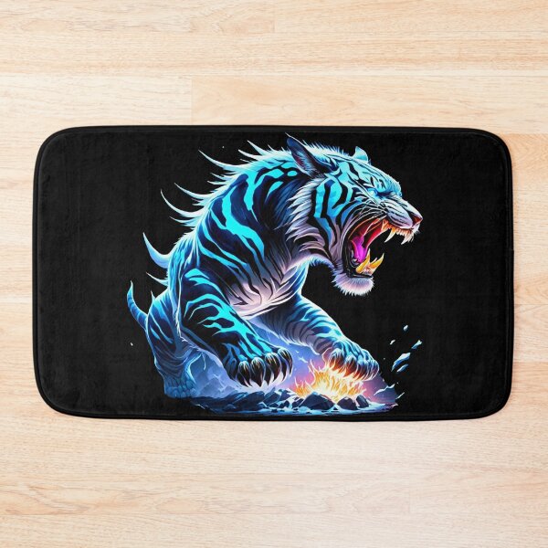 Item preview, Ink Fury: Intimidating Ice Tiger with Glowing Eyes designed and sold by GranitTR.