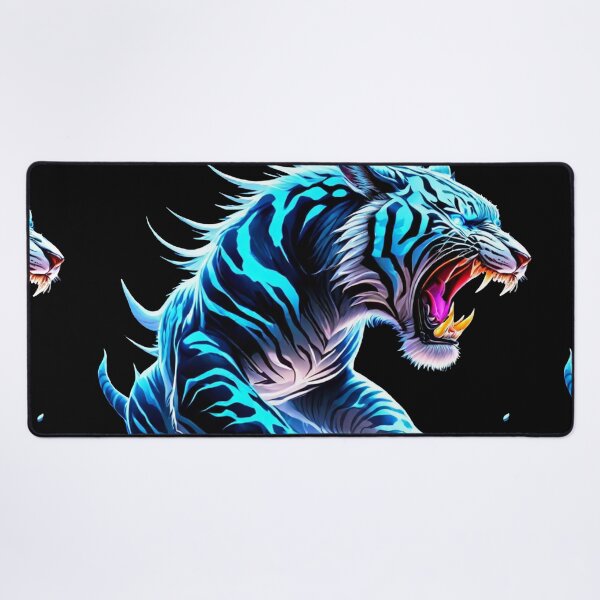 Item preview, Ink Fury: Intimidating Ice Tiger with Glowing Eyes designed and sold by GranitTR.