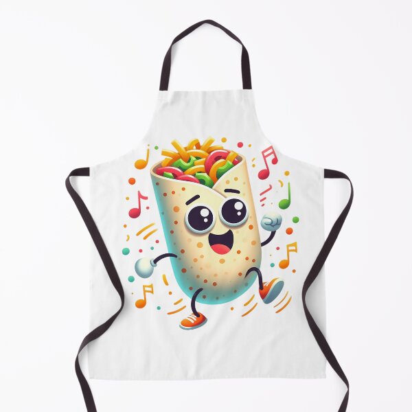 Aperçu de l'œuvre Nourriture dansante : burrito dansant créée et vendue par CreativeSparkzz.