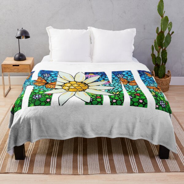 Item preview, Home Sweet Home White Daisy Garden Art designed and sold by Sharon Cummings Art.