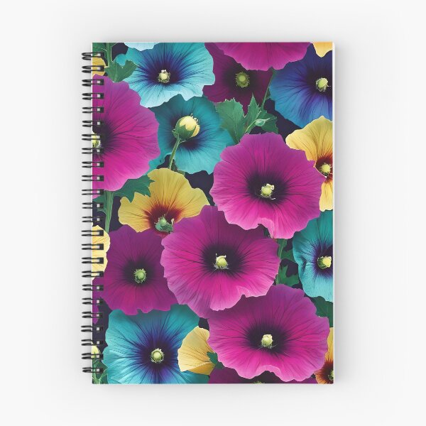Item preview, Multicolored hollyhock flowers designed and sold by Ciervo Primavera.