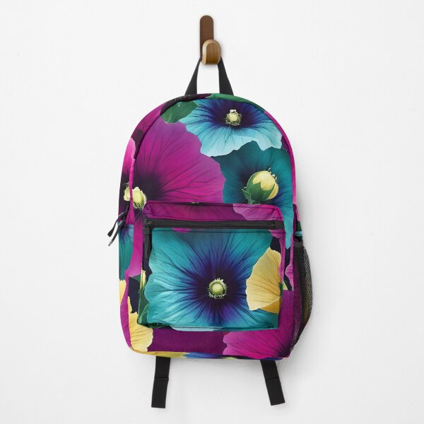 Item preview, Multicolored hollyhock flowers designed and sold by Ciervo Primavera.