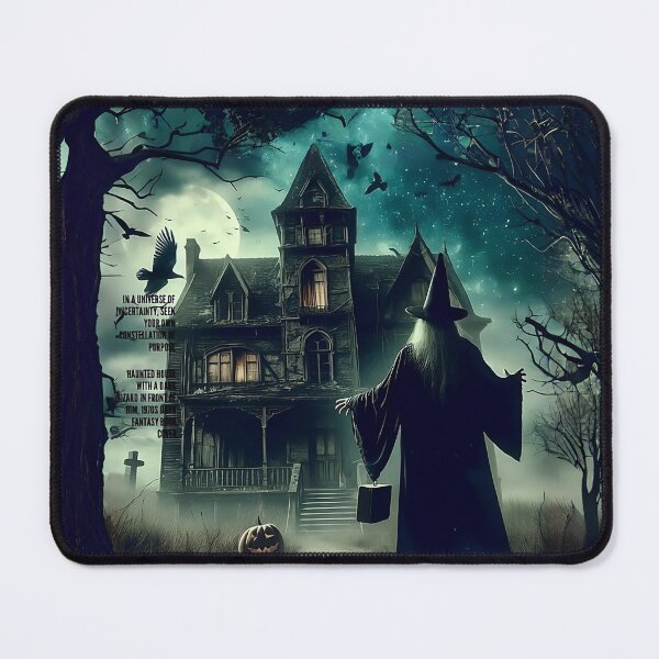 Item preview, Haunted house, and in front of it a magician designed and sold by D-estinydesing.