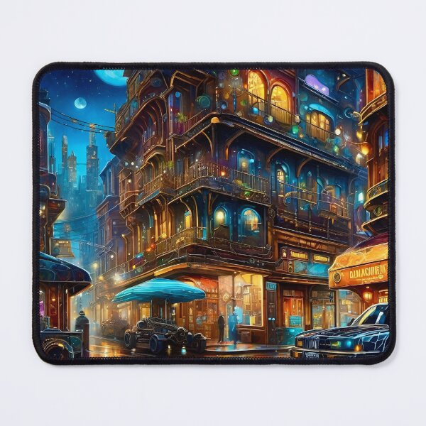Item preview, Blue Moon Futuristic Cityscape - Sci Fi art designed and sold by Delerat7.