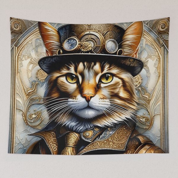 Item preview, Steampunk Cat - Surreal Fantasy art concepts designed and sold by Delerat7.