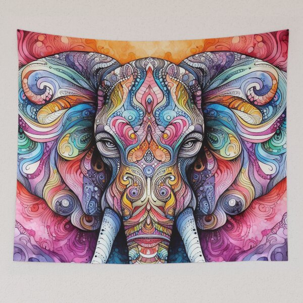Item preview, Psychedelic imagery of a elephant designed and sold by welshdesigns.