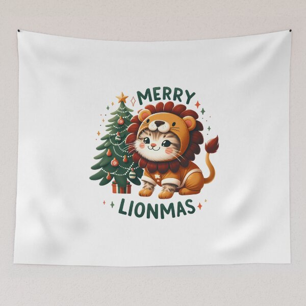 Aperçu de l'œuvre Joyeux Lionmas créée et vendue par NavyPanda.