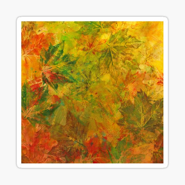 Item preview, Fall foliage abstract acrylic painting designed and sold by KarenKaspar.