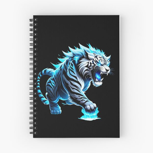 Item preview, Ink Frustration: Ice Tiger with Glowing Eyes in Tattoo Style designed and sold by GranitTR.