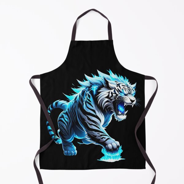 Item preview, Ink Frustration: Ice Tiger with Glowing Eyes in Tattoo Style designed and sold by GranitTR.