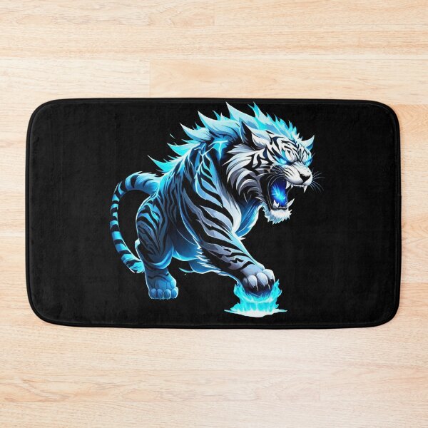 Item preview, Ink Frustration: Ice Tiger with Glowing Eyes in Tattoo Style designed and sold by GranitTR.