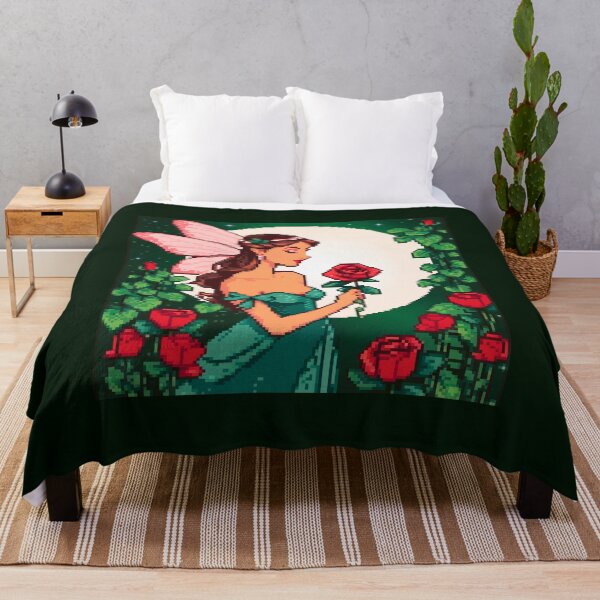 Item preview, Pixel art Fairy holding a rose designed and sold by Renlexd.