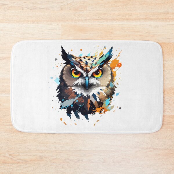 Item preview, Un búho con manchas de pintura de colores. designed and sold by danh1z.