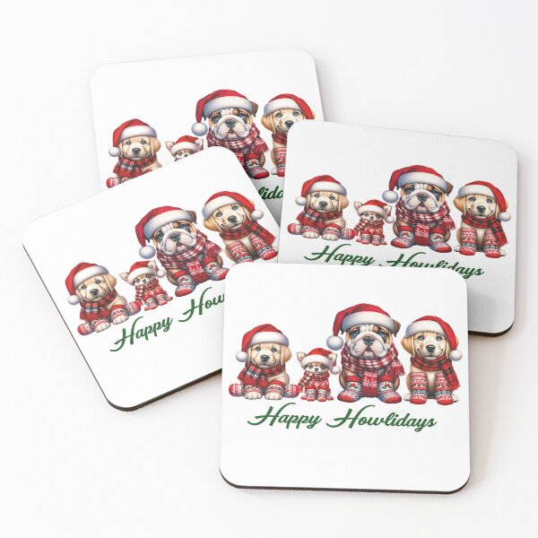 Item preview, Happy howlidays (puppies) designed and sold by Lisa Weber.