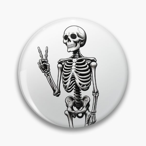 Item preview, Skeleton Salute: Peaceful Bones designed and sold by Be-Easy-Designs.