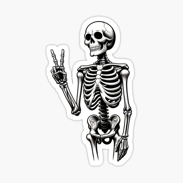 Item preview, Skeleton Salute: Peaceful Bones designed and sold by Be-Easy-Designs.