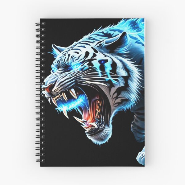 Item preview, Frozen Fury: Ice Tiger with Glowing Eyes Tattoo Ar designed and sold by GranitTR.