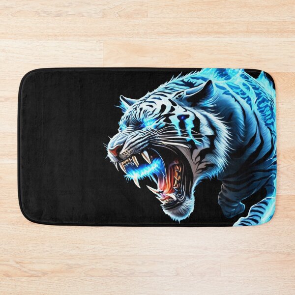 Item preview, Frozen Fury: Ice Tiger with Glowing Eyes Tattoo Ar designed and sold by GranitTR.