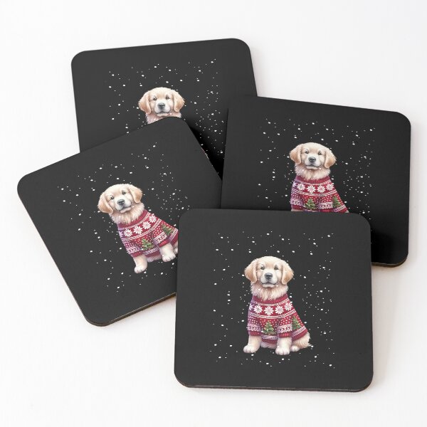 Item preview,  Golden Retriever Christmas Sweater with Snow designed and sold by Smix Pixels.