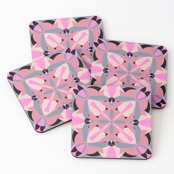 Item preview, Which Way?/Pink, Peach, Black Tile designed and sold by Karen Eutemey.