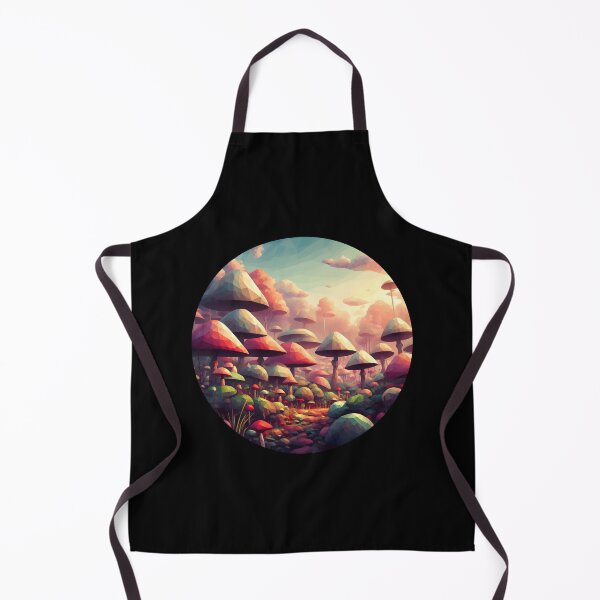 Item preview, Polygonal mushroom forest at sunset designed and sold by SebastianArt75.