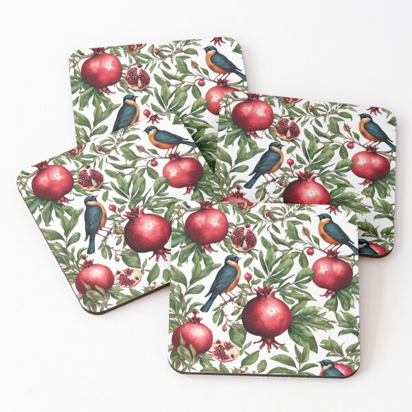 Item preview, Pomegranate plant with little birds designed and sold by Ciervo Primavera.