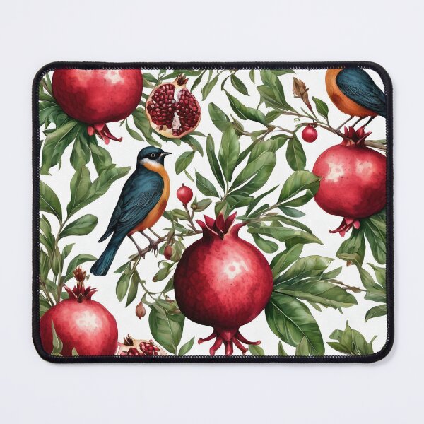 Item preview, Pomegranate plant with little birds designed and sold by Ciervo Primavera.