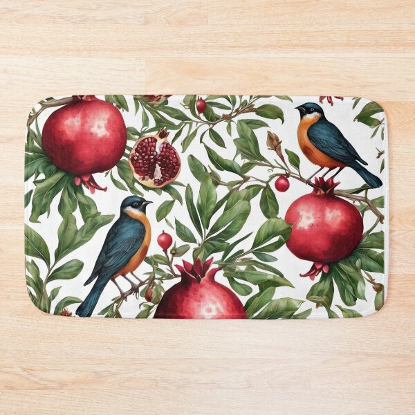 Item preview, Pomegranate plant with little birds designed and sold by Ciervo Primavera.