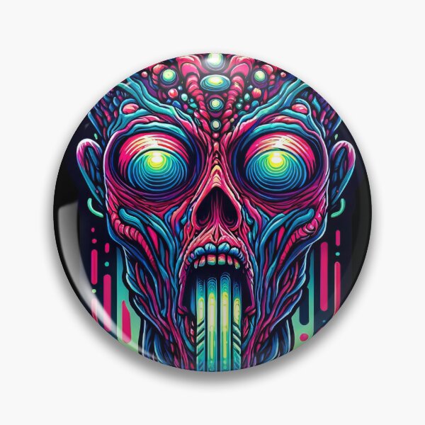 Item preview, Psychedelic Vision Neon Cyberpunk Alien designed and sold by psychcyberpunk.