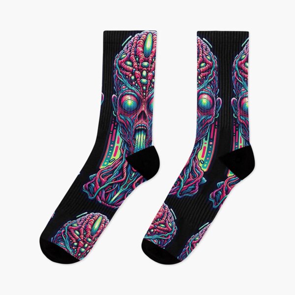 Item preview, Psychedelic Vision Neon Cyberpunk Alien designed and sold by psychcyberpunk.