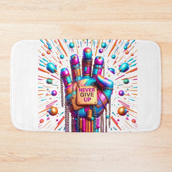 Item preview, Copy of Hand with NEVER GIVE UP text designed and sold by Glariix.
