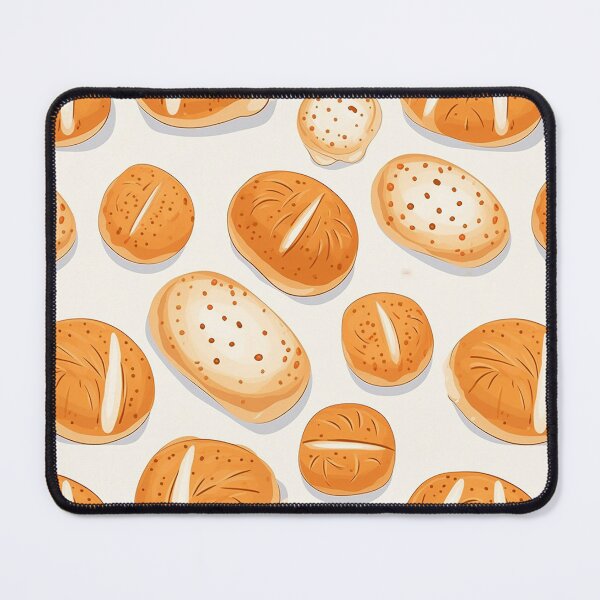 Item preview, Cool bread buns seamless pattern white background designed and sold by mliotard.