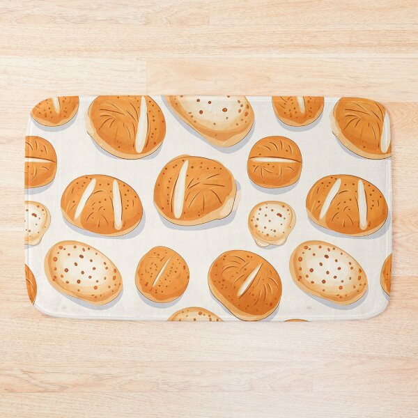 Item preview, Cool bread buns seamless pattern white background designed and sold by mliotard.
