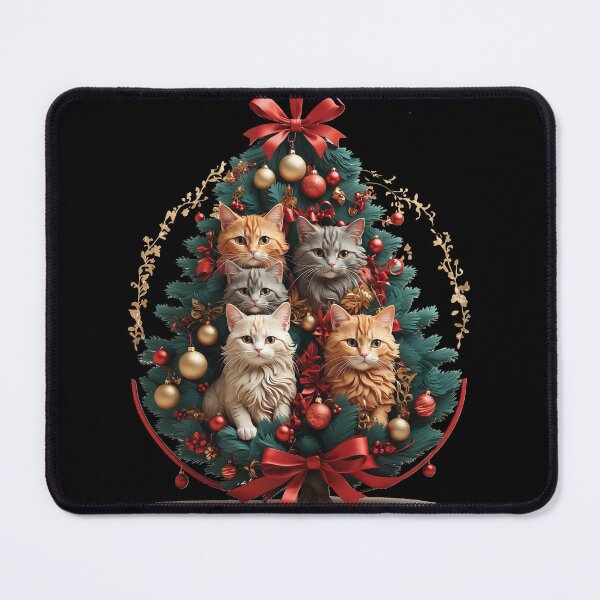 Item preview, funny cat christmas tree meowy designed and sold by Batiz.