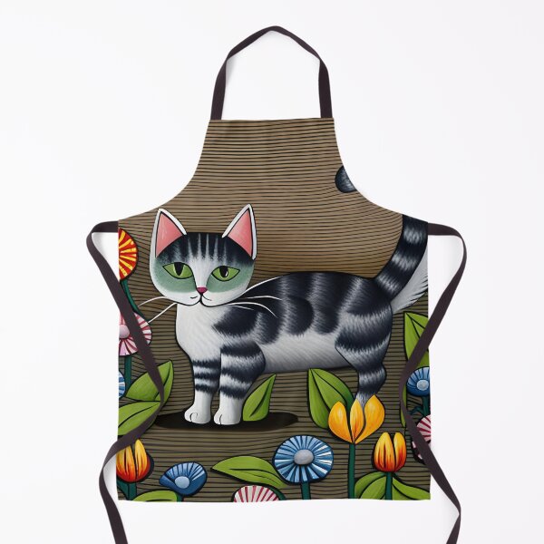 Item preview, Tabby Kitten in Flowers  designed and sold by Reclining Buddha Cat.