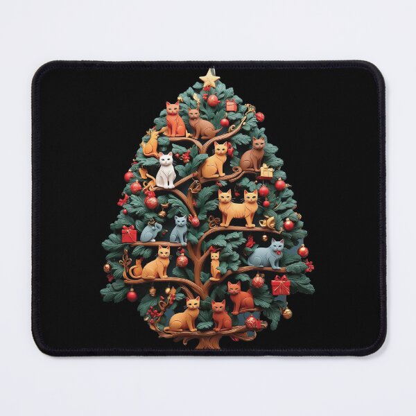 Item preview, funny cat christmas tree meowy designed and sold by Batiz.