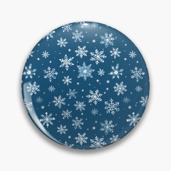 Item preview, Snowflake winter pattern on blue background designed and sold by mliotard.
