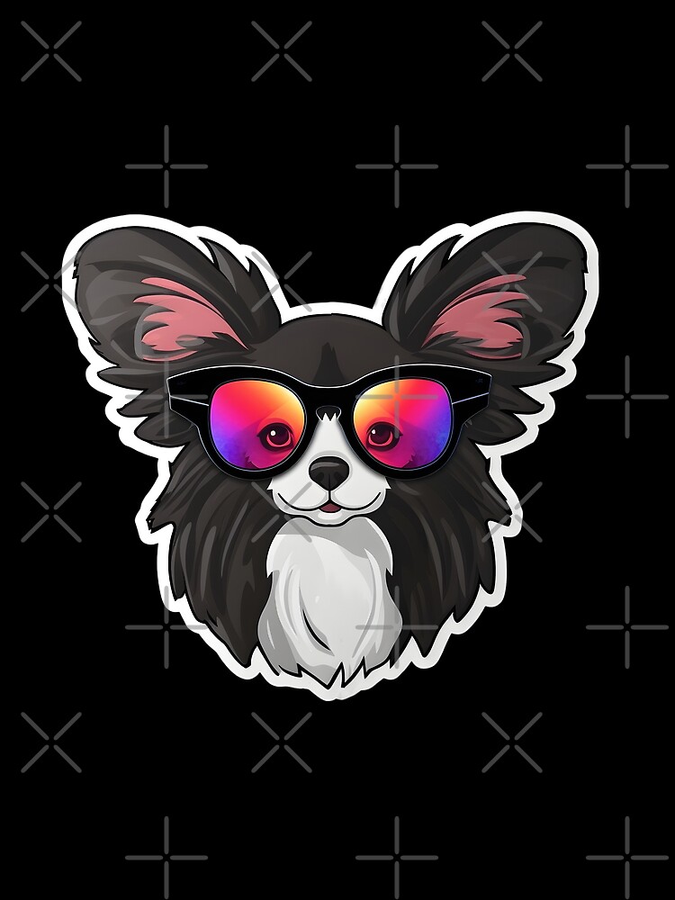 Thumbnail 3 of 3, Scarf, Silly Glasses Papillon designed and sold by CUTEDOGGIEZ.