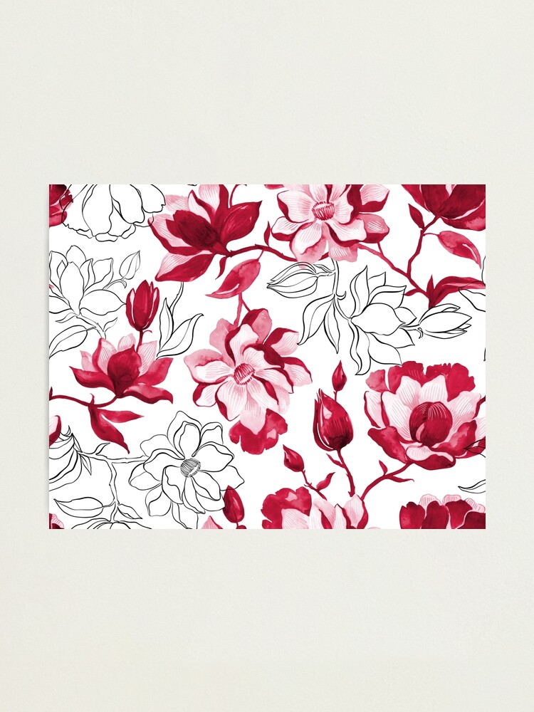 Lámina fotográfica «Magnolia roja» de torysevas | Redbubble